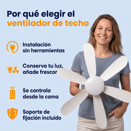 Ventilador de techo con luz LED